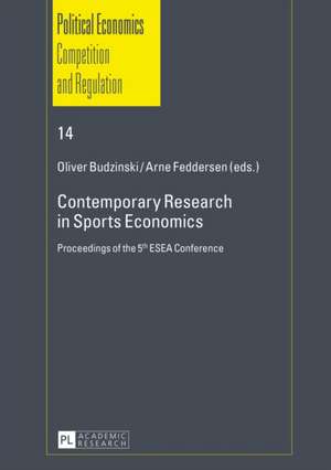 Contemporary Research in Sports Economics de Oliver Budzinski