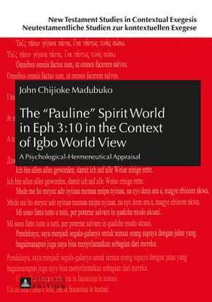 The "Pauline" Spirit World in Eph 3: A Psychological-Hermeneutical Appraisal de John Chijioke Madubuko