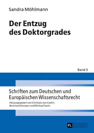 Der Entzug des Doktorgrades de Sandra Moehlmann