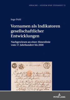 Vornamen als Indikatoren gesellschaftlicher Entwicklungen de Inge Pohl