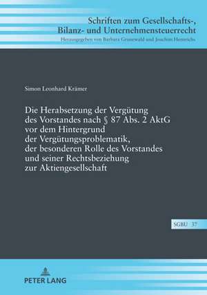 DIE HERABSETZUNG DER VERGUETUNG DES VOH de Simon Kramer