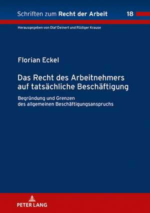 DAS RECHT DES ARBEITNEHMERS AUF TATSAEH de Florian Eckel