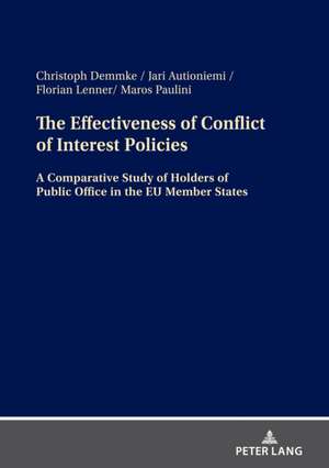 Effectiveness of Conflict of Interest Policies de Florian Lenner