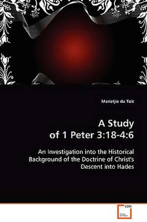 A Study of 1 Peter 3:18-4:6 de Marietjie du Toit