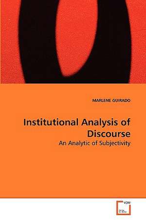 Institutional Analysis of Discourse de Marlene Guirado