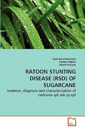 Ratoon Stunting Disease (Rsd) of Sugarcane de Syed Zia-ul-Hussnain