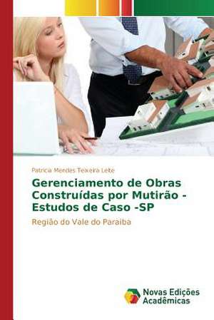 Gerenciamento de Obras Construidas Por Mutirao - Estudos de Caso -Sp: Um Sistema Baseado Em Ontologias Aplicada a Saude de Patricia Mendes Teixeira Leite