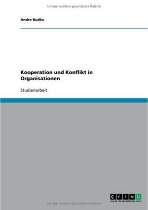 Kooperation und Konflikt in Organisationen de Andre Budke