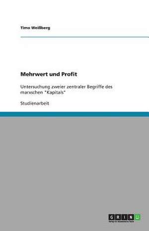 Mehrwert und Profit de Timo Weißberg