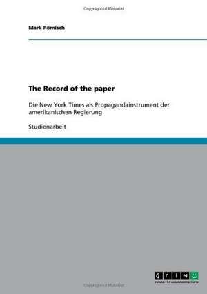 The Record of the paper de Mark Römisch