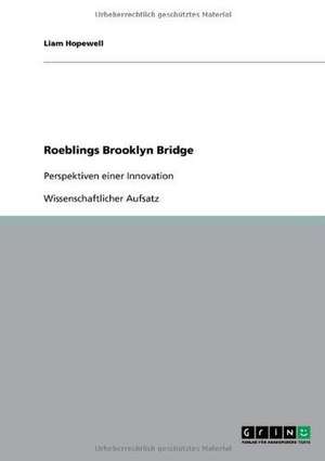 Roeblings Brooklyn Bridge de Liam Hopewell