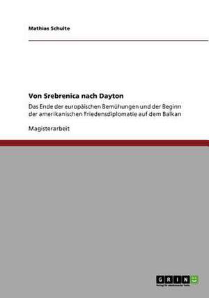 Von Srebrenica nach Dayton de Mathias Schulte