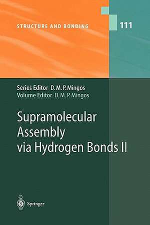 Supramolecular Assembly via Hydrogen Bonds II de David M.P. Mingos