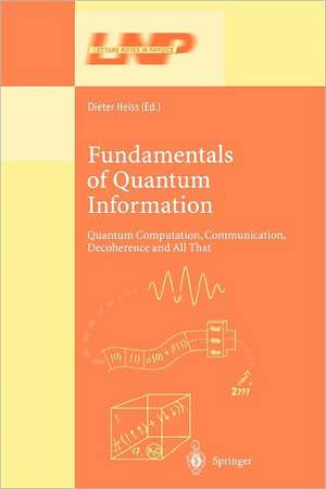 Fundamentals of Quantum Information: Quantum Computation, Communication, Decoherence and All That de Dieter Heiss