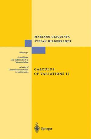 Calculus of Variations II de Mariano Giaquinta