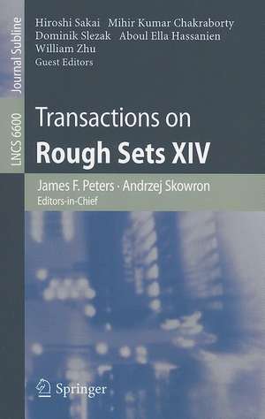 Transactions on Rough Sets XIV de James F. Peters