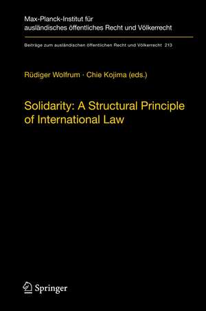 Solidarity: A Structural Principle of International Law de Rüdiger Wolfrum