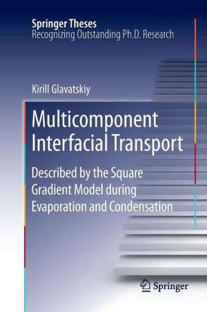 Multicomponent Interfacial Transport: Described by the Square Gradient Model during Evaporation and Condensation de Kirill Glavatskiy