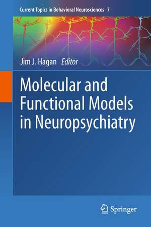 Molecular and Functional Models in Neuropsychiatry de Jim J. Hagan