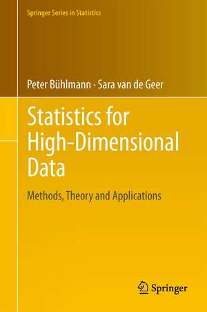 Statistics for High-Dimensional Data: Methods, Theory and Applications de Peter Bühlmann