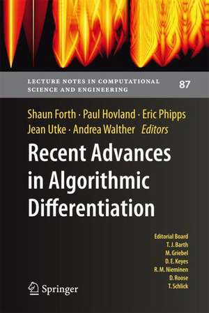 Recent Advances in Algorithmic Differentiation de Shaun Forth
