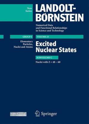 Excited Nuclear States - Nuclei with Z=48-60 de Herwig Schopper