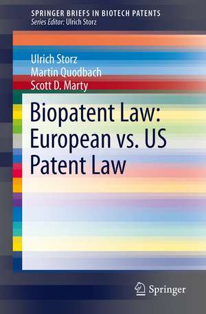 Biopatent Law: European vs. US Patent Law de Ulrich Storz