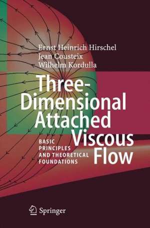 Three-Dimensional Attached Viscous Flow: Basic Principles and Theoretical Foundations de Ernst Heinrich Hirschel