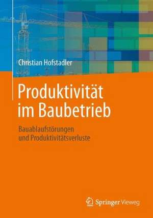 Produktivität im Baubetrieb: Bauablaufstörungen und Produktivitätsverluste de Christian Hofstadler