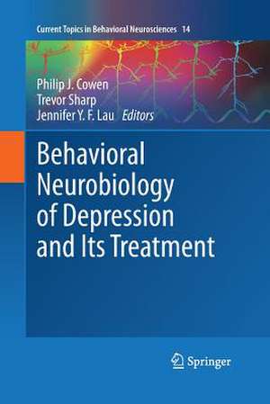 Behavioral Neurobiology of Depression and Its Treatment de Philip J. Cowen