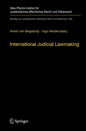 International Judicial Lawmaking: On Public Authority and Democratic Legitimation in Global Governance de Armin Von Bogdandy