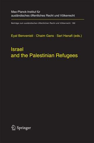 Israel and the Palestinian Refugees de Eyal Benvenisti