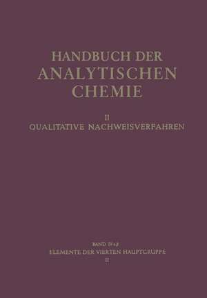 Elemente der Vierten Hauptgruppe: II Germanium · Zinn de H. Haraldsen