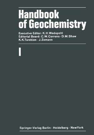 Handbook of Geochemistry de K. H. Wedepohl