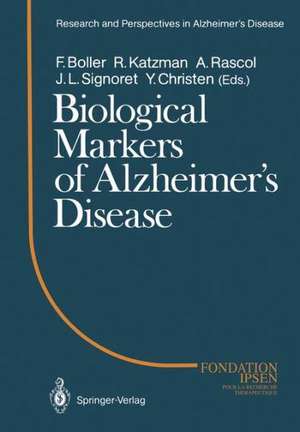 Biological Markers of Alzheimer’s Disease de Francois Boller