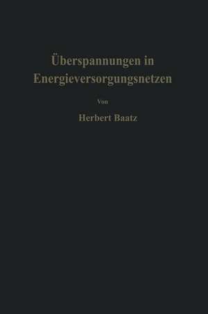 Überspannungen in Energieversorgungsnetzen de H. Baatz