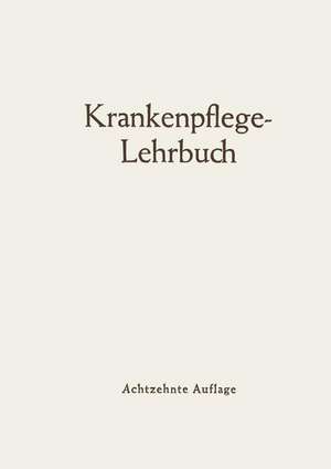 Krankenpflege-Lehrbuch de Wilhelm Hagen