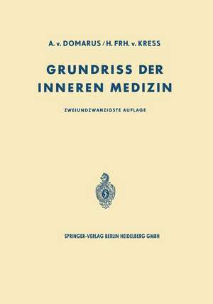 Grundriss der Inneren Medizin de Hans von Kress