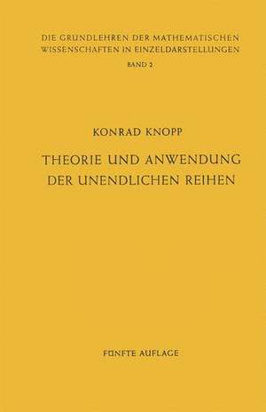 Theorie und Anwendung der Unendlichen Reihen de Konrad Knopp