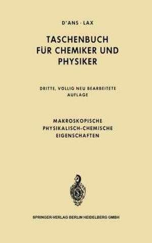 Makroskopische physikalisch-chemische Eigenschaften de Jean D'Ans