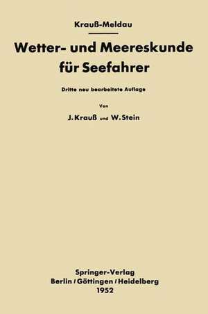 Wetter- und Meereskunde für Seefahrer de Joseph Kraus-Meldau