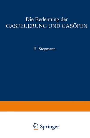 Die Bedeutung der Gasfeuerung und Gasöfen: Für das Brennen von Porzellan, Thonwaaren, Ziegelfabrikaten, Zement, Kalk sowie für das Schmelzen des Glases de H. Stegmann