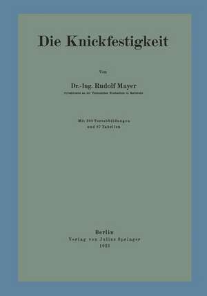 Die Knickfestigkeit de Rudolf Mayer