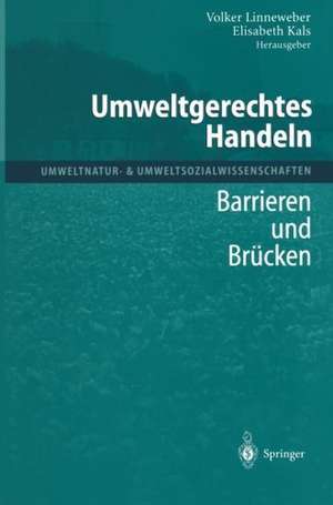 Umweltgerechtes Handeln: Barrieren und Brücken de Volker Linneweber