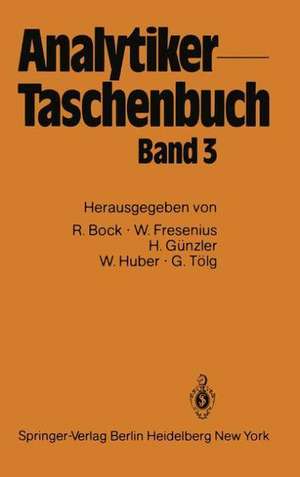 Analytiker-Taschenbuch de Rudolf Bock