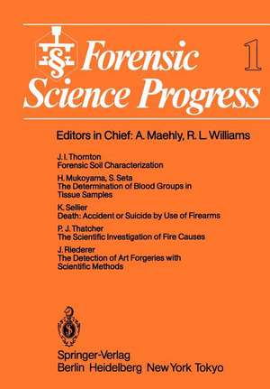 Forensic Science Progress de H. Mukoyama