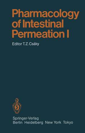 Pharmacology of Intestinal Permeation I de W. McD. Armstrong