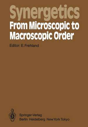 Synergetics — From Microscopic to Macroscopic Order: Proceedings of the International Symposium on Synergetics at Berlin, July 4–8, 1983 de E. Frehland