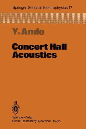 Concert Hall Acoustics de Yoichi Ando