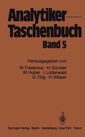 Analytiker-Taschenbuch de Wilhelm Fresenius